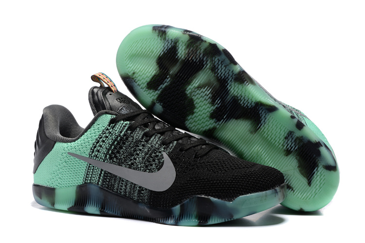 Women Nike Kobe 11 Flyknit Black Green Shoes